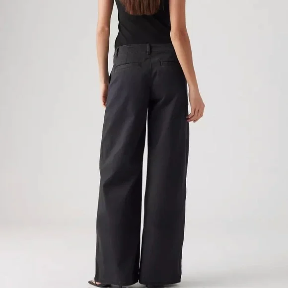 LEVI'S Premium XLBlack Chino Wide Leg Mid Rise Pants--NWT--26x31 - Picture 8 of 16